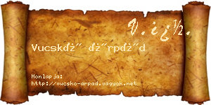Vucskó Árpád névjegykártya